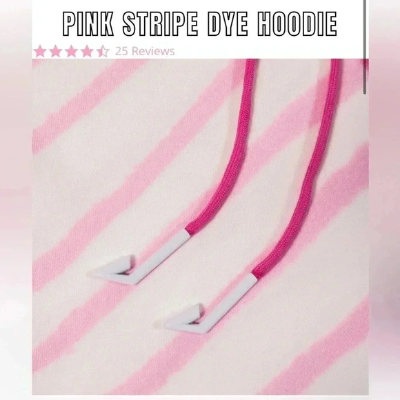 NWT JSC JEFFREE STAR COSMETICS PINK STRIPE DYE SWEATSHIRT HOODIE PINK UNISEX - Picture 3 of 3